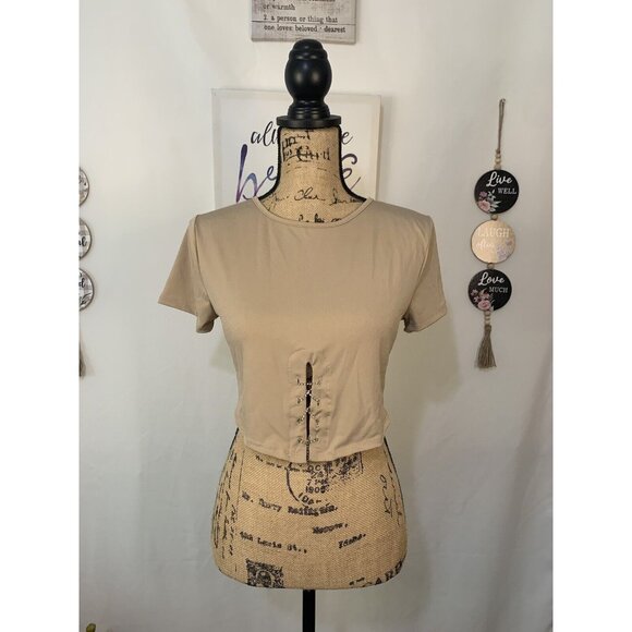 (A-24) Short sleeves womens top forever 21 size M strech - Picture 2 of 7